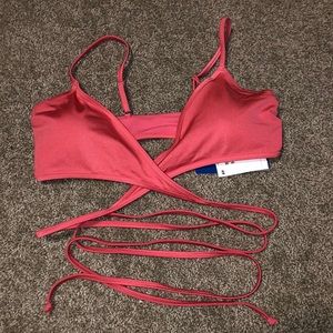 Pink bikini top